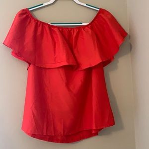 Red off the shoulder top